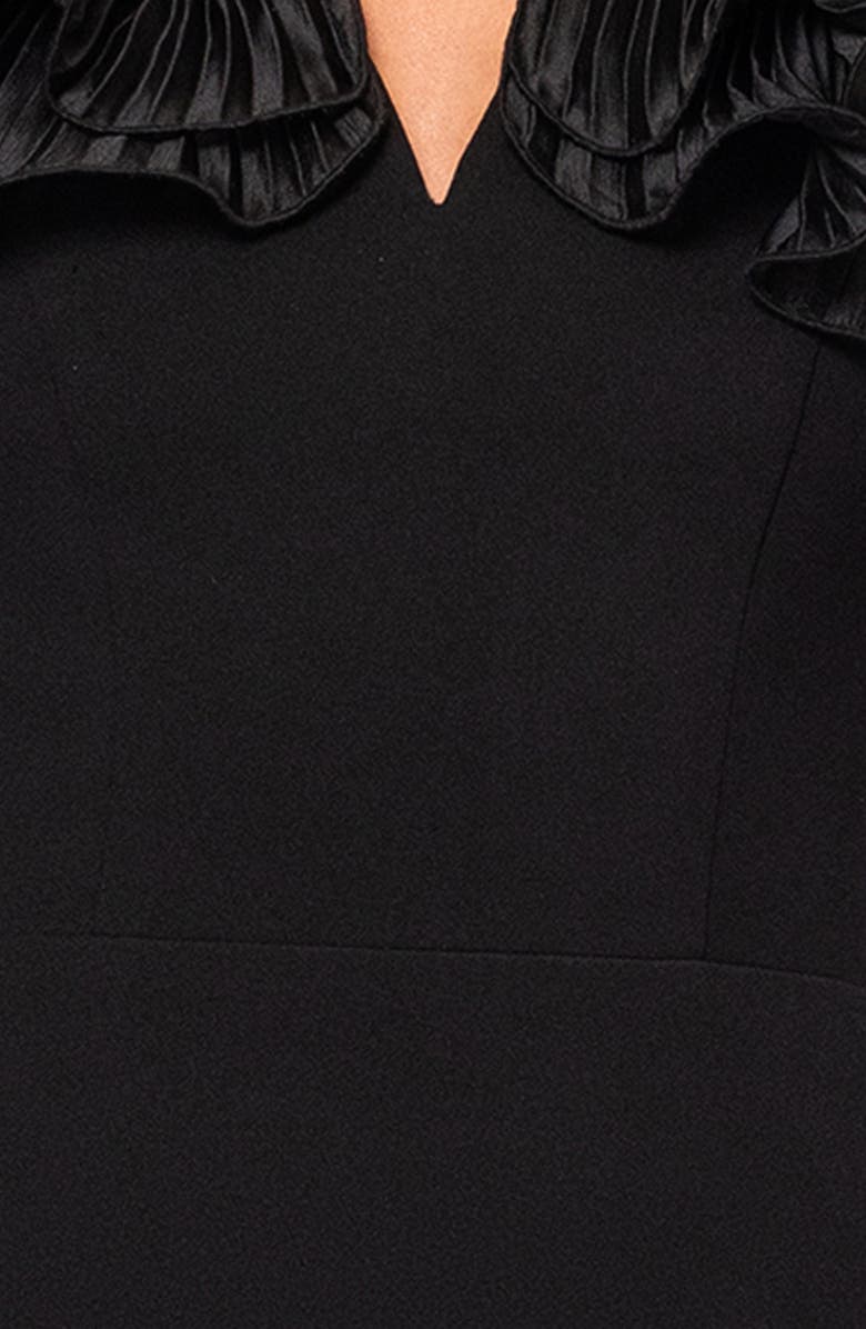 Xscape Evenings Off the Shoulder Organza & Scuba Crepe Gown, Alternate, color, 