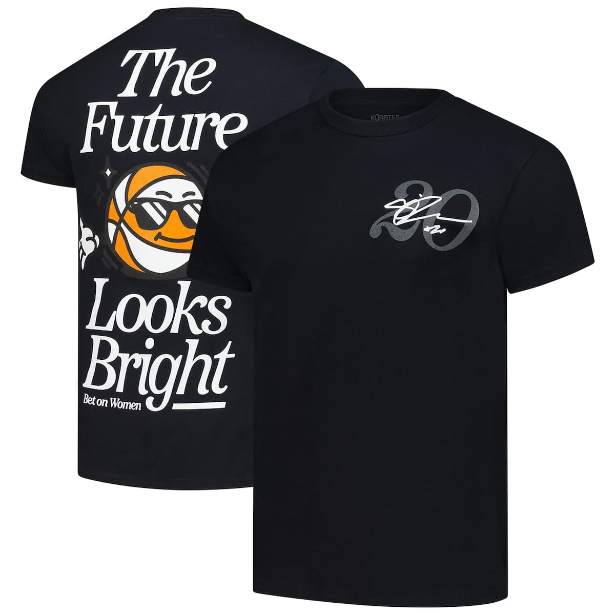 Kür8ted Men's And Women's Paige Bueckers Black Dallas Wings The Future Looks Bright T-shirt