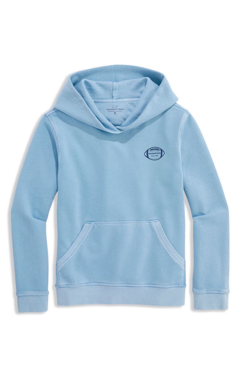 vineyard vines Kids' Football Graphic Hoodie, Main, color, Jake Blue