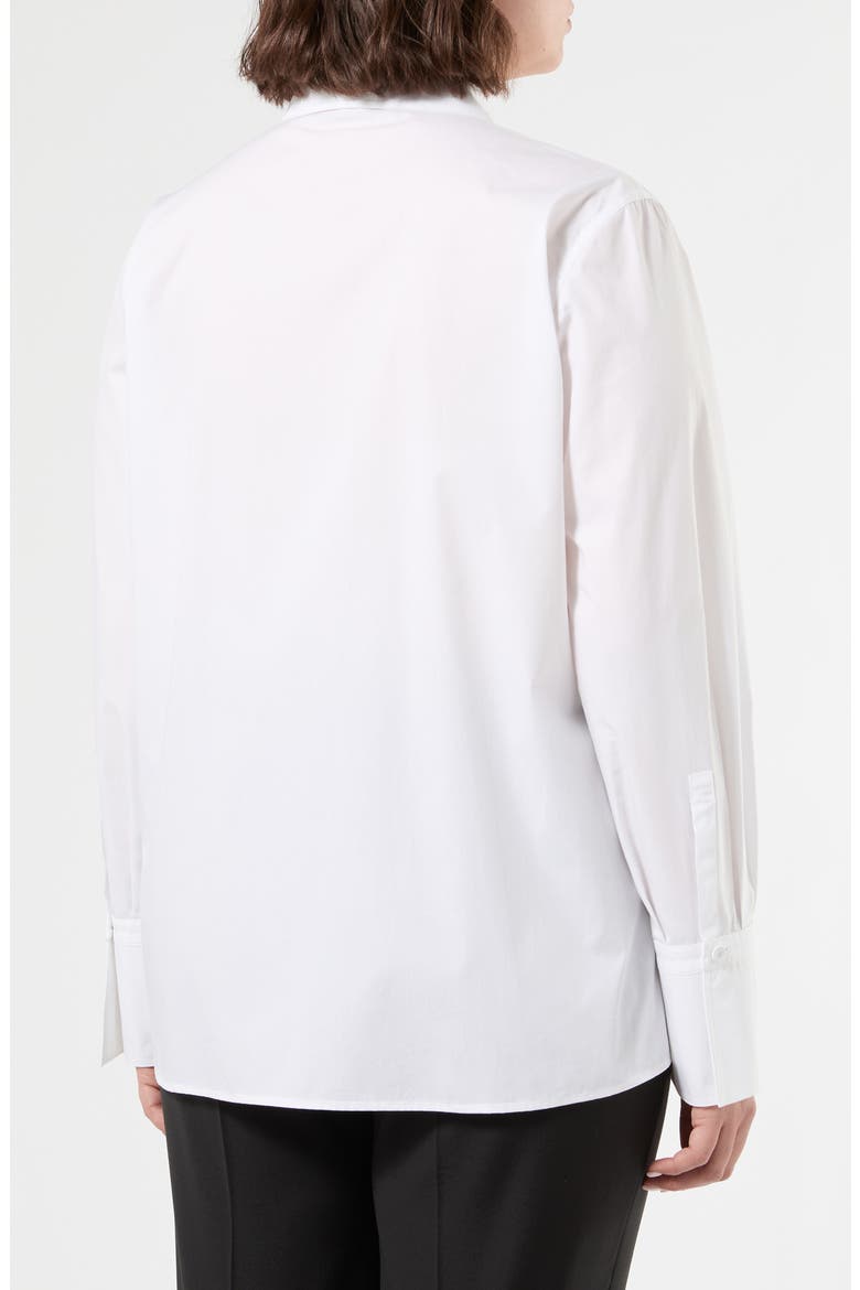 Embellished Cotton Shirt, Alternate, color, OPTICAL WHITE