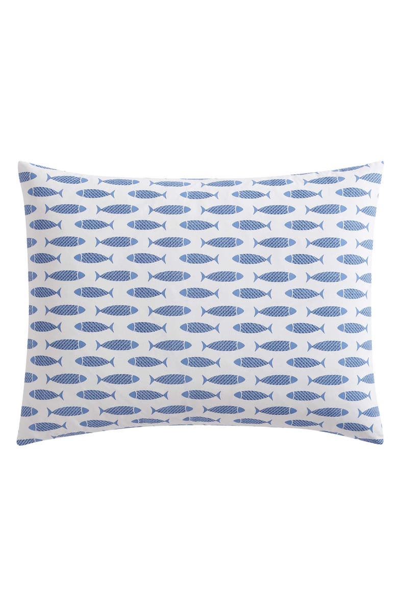 Nautica Fish Cotton Percale Duvet Set, Alternate, color, Blue