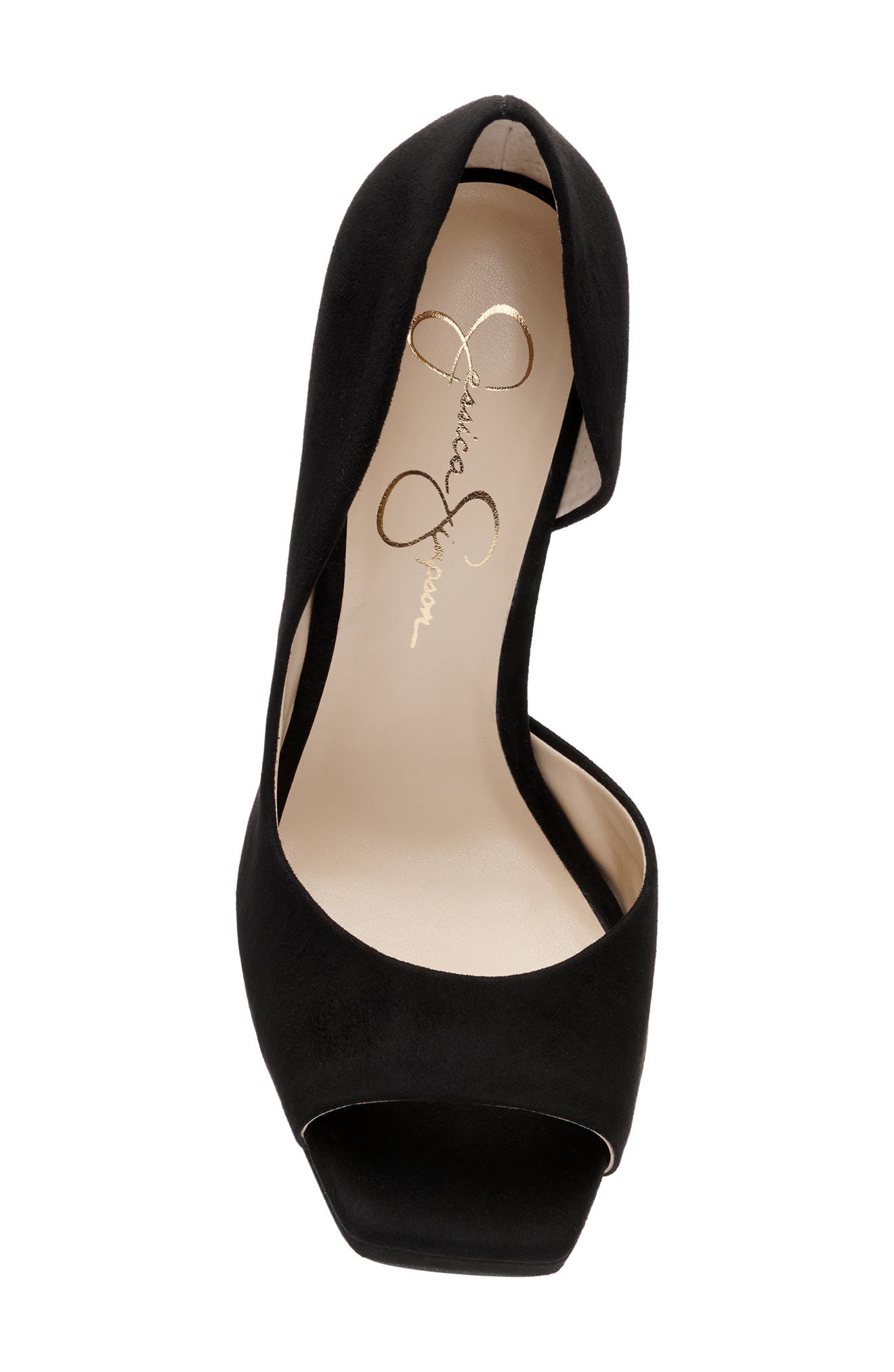 Jessica Simpson Chirla Half d'Orsay Peep Toe Pump, Alternate, color, 