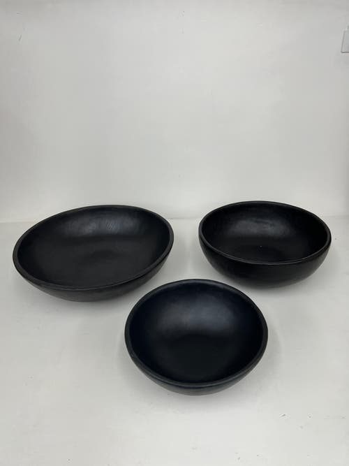Nimmit Longpi Black Stone Pottery Handmade Bowl In Black