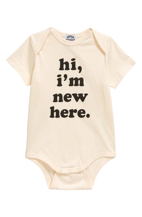 Hi I'm New Here Organic Cotton Bodysuit (Baby)