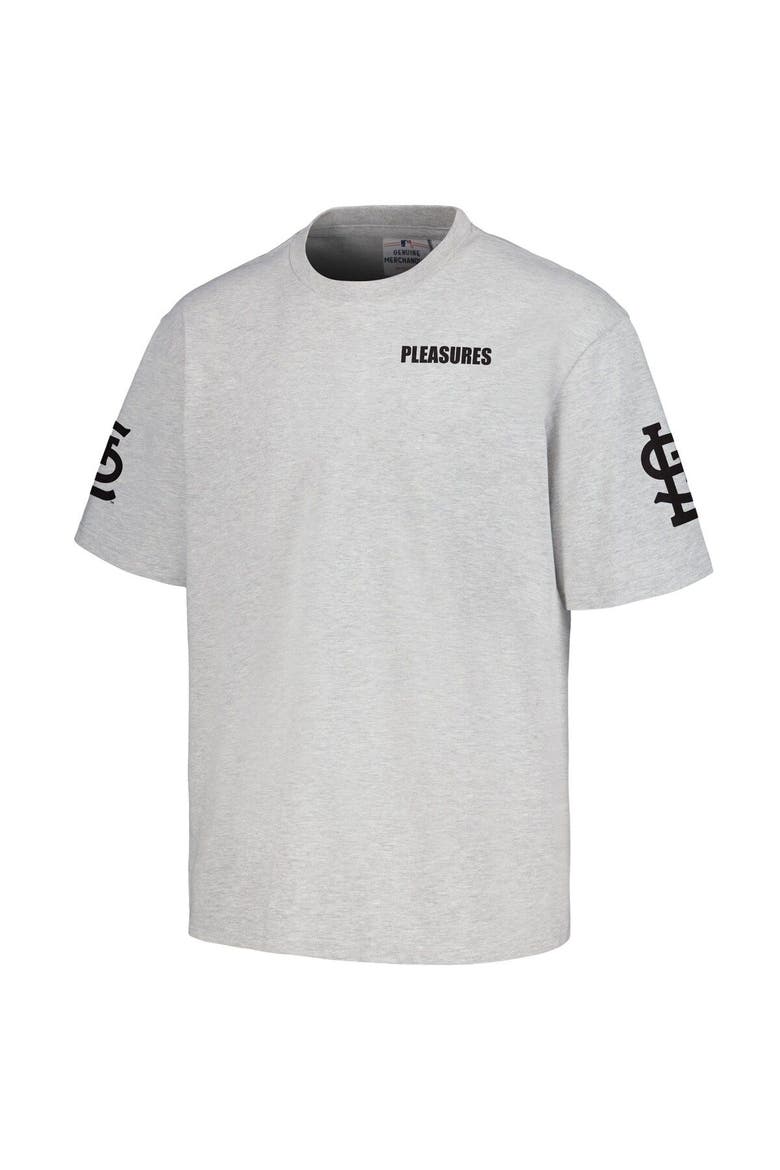 Men's PLEASURES  Gray St. Louis Cardinals Team T-Shirt, Alternate, color, Gray