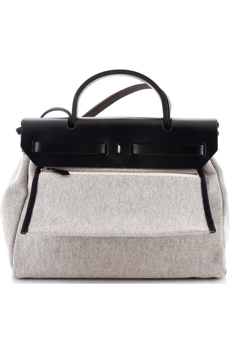 Pre-Owned Hermes Herbag Zip Pegase Pop Toile and Leather 31, Alternate, color, Noir