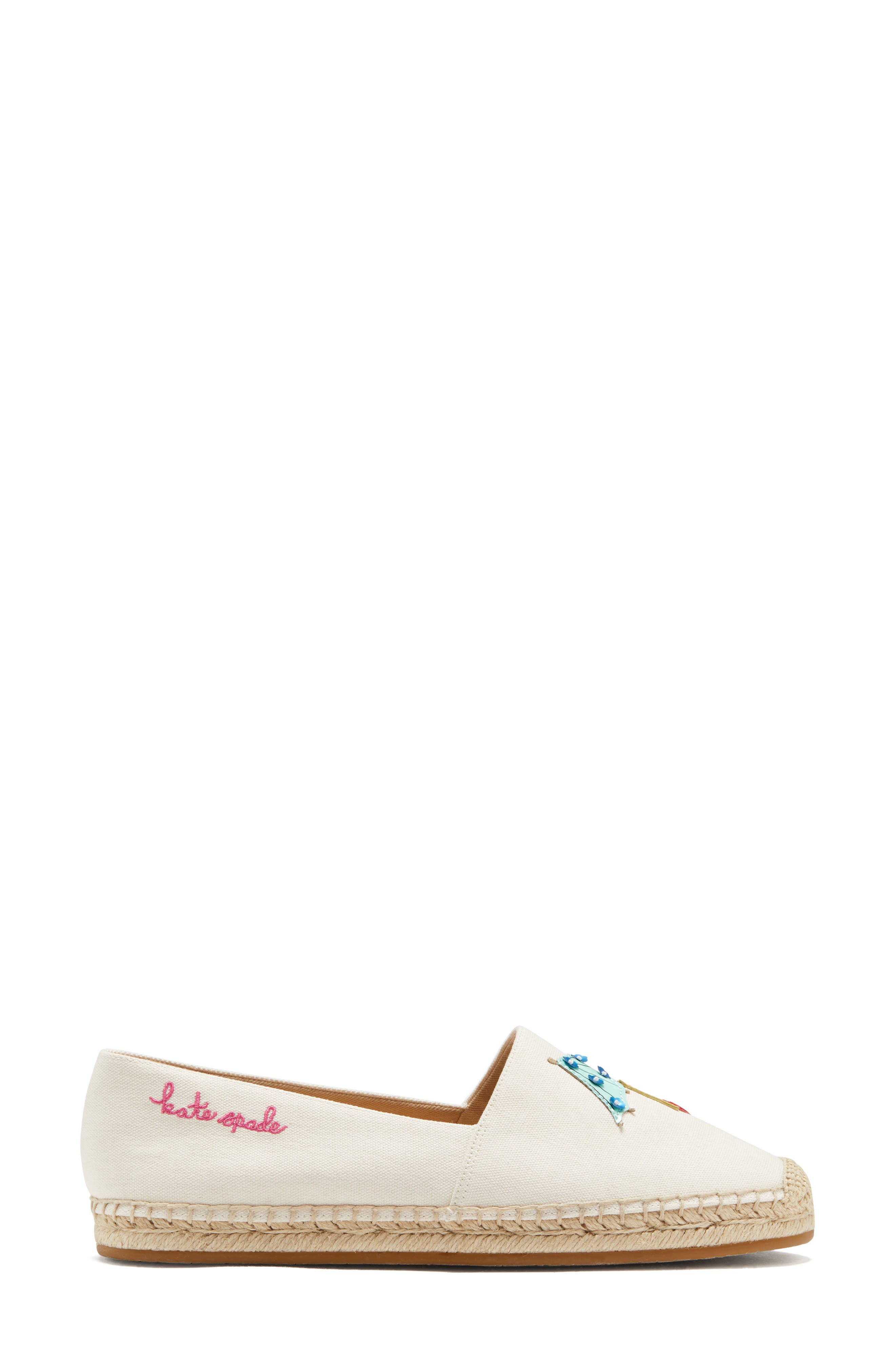 Kate Spade New York tiki time espadrille, Alternate, color, Cream.