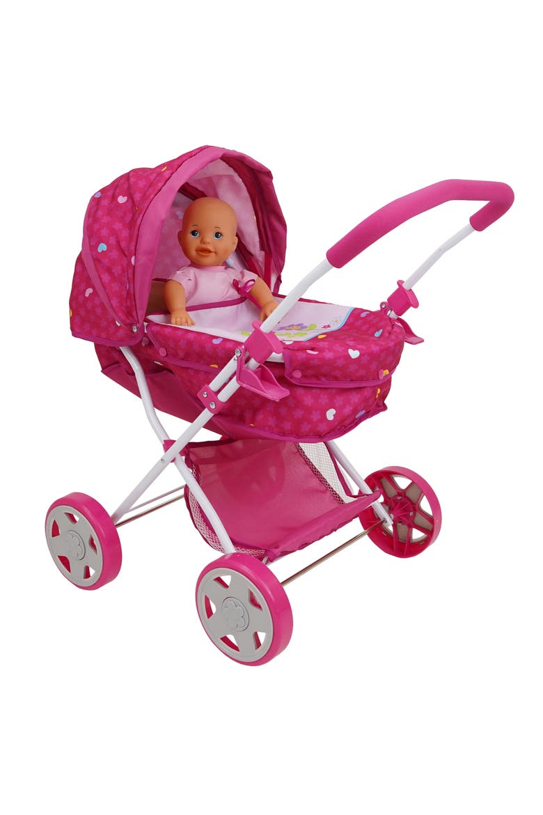 Garden Pram N Doll Set, Main, color, Pink