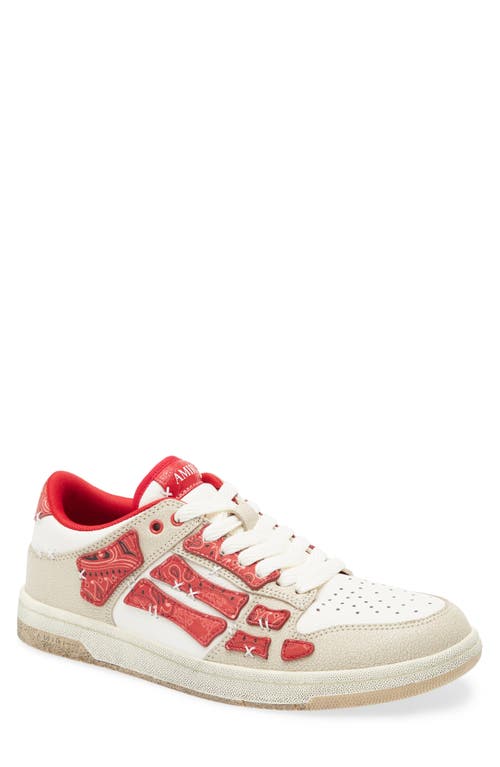 Amiri Leather Bandana Skel Sneakers With Contrast Panels
