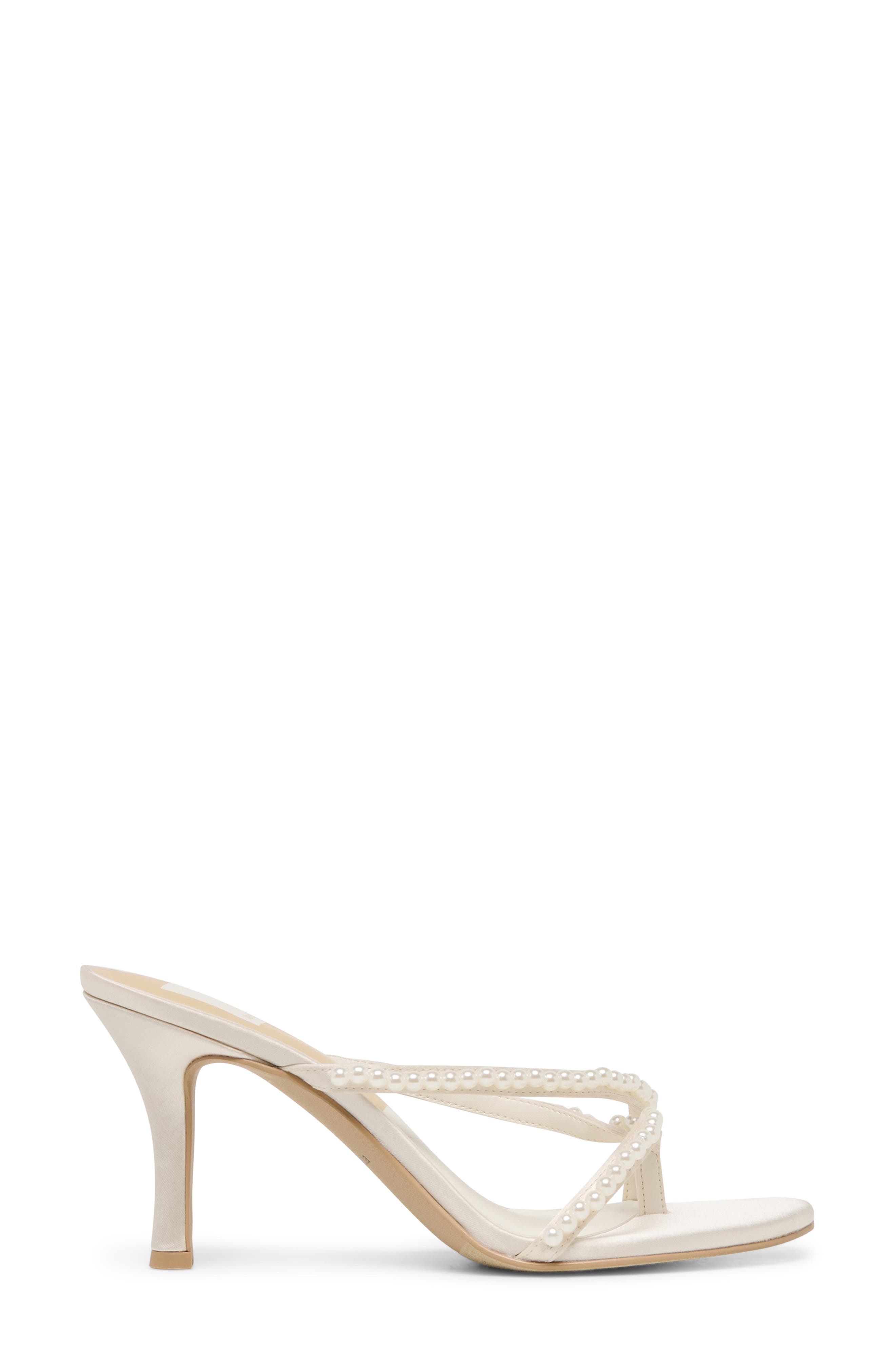 Dolce Vita Liano Strappy Sandal, Alternate, color, Off White Satin