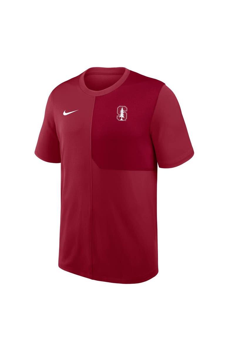 Nike Men's Nike Cardinal Stanford Cardinal 2025 Sideline UV Performance Coach T-Shirt, Alternate, color, Cardinal