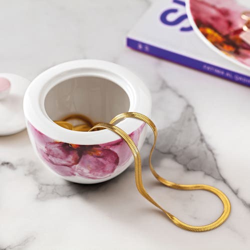Villeroy & Boch Rose Garden Covered Sugar In Pink