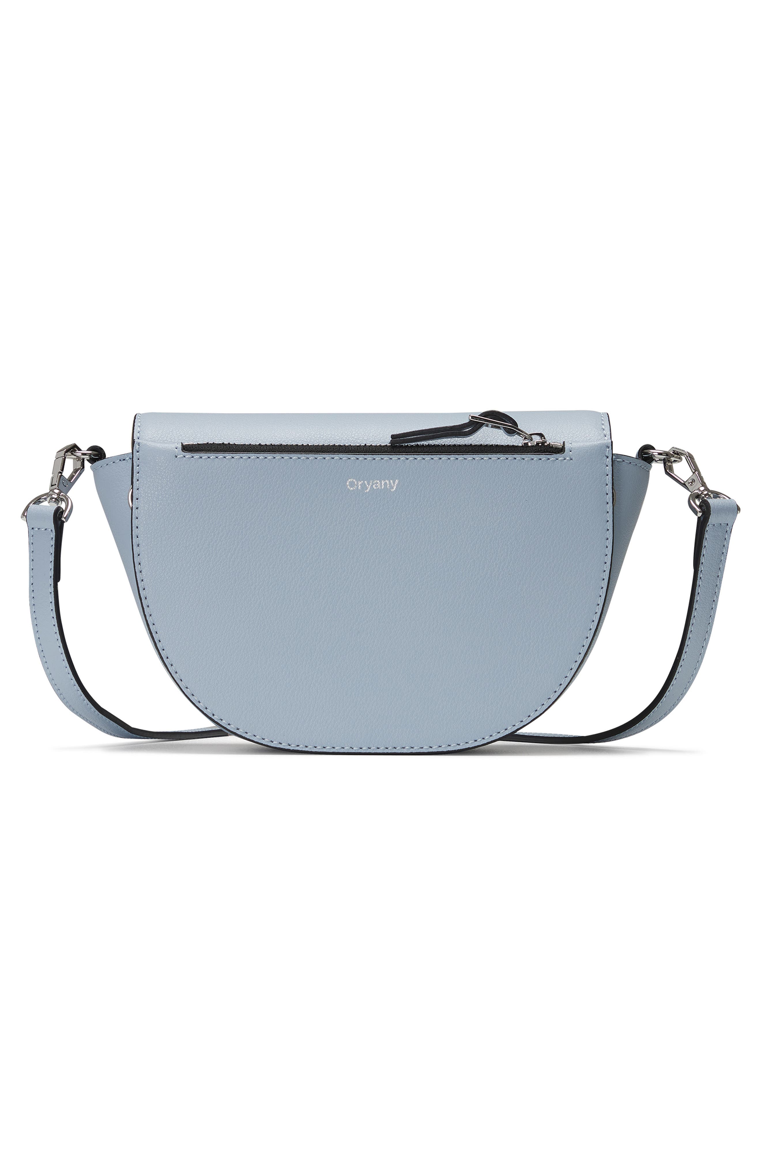 Lottie Leather Saddle Crossbody Bag, Alternate, color, SPACE BLUE