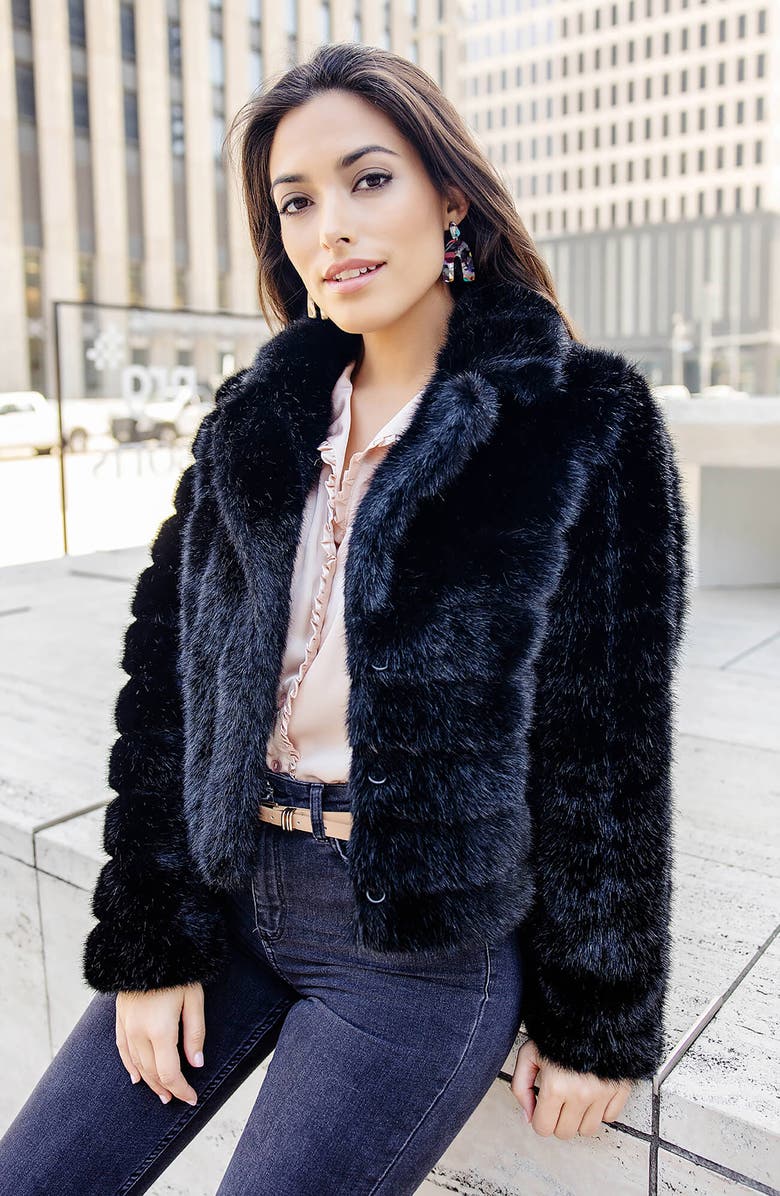 DONNA SALYERS FABULOUS FURS Maven Faux Fur Jacket, Alternate, color, 