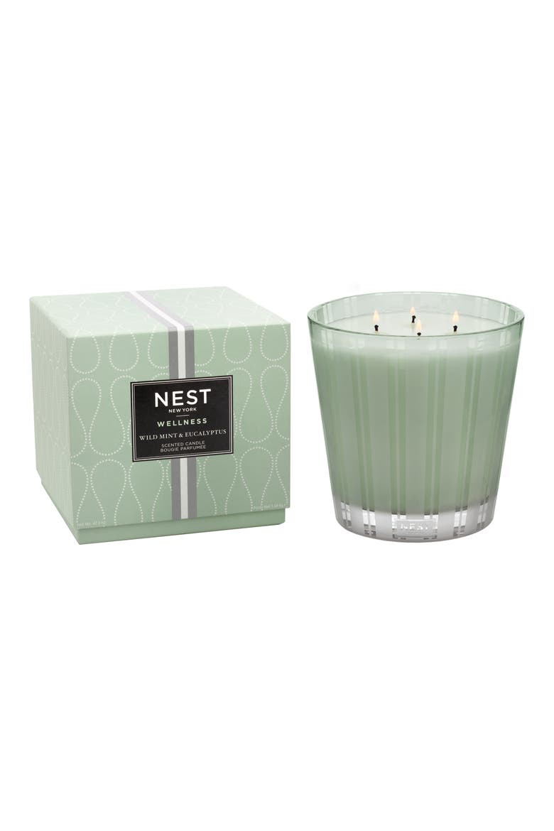 Wild Mint & Eucalyptus Scented Classic Candle, Alternate, color, NO COLOR