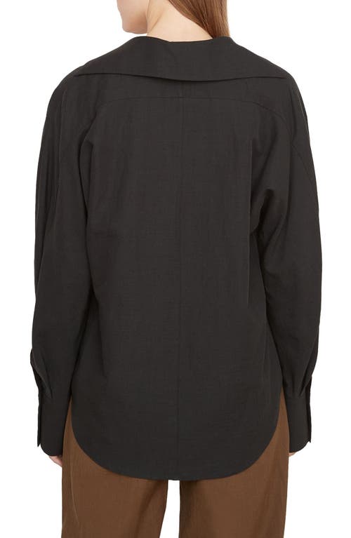 Vince Shaped V-neck Popover Top In Black