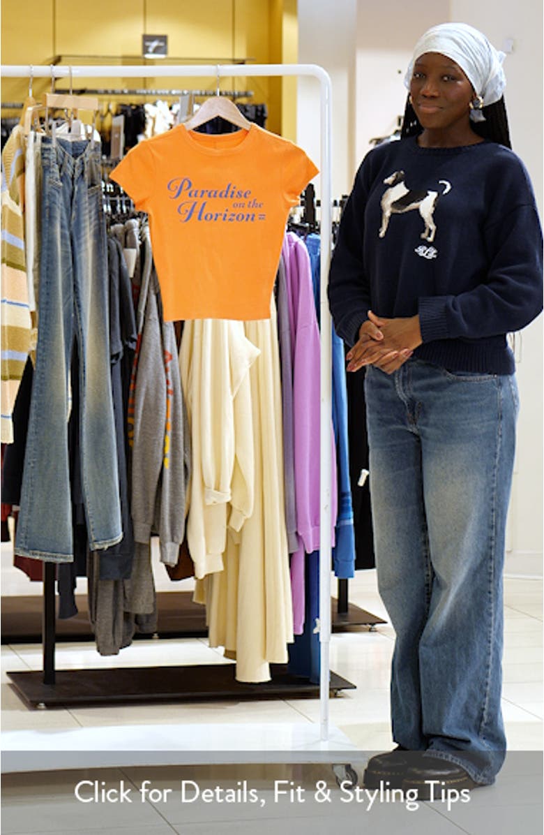 Paradise Horizon Cotton Graphic Baby Tee, sales video thumbnail