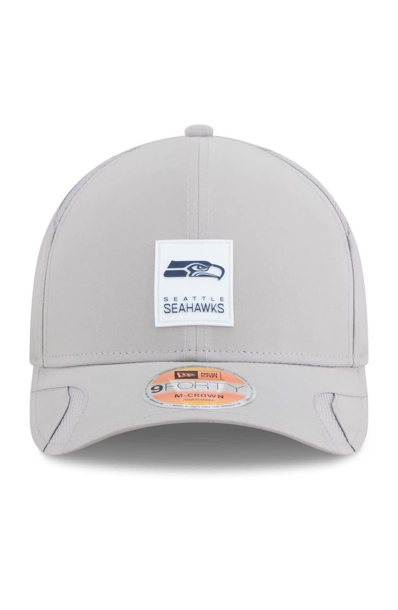 New Era Men's New Era Gray Seattle Seahawks 2025 Sideline M-Crown 9FORTY Adjustable Hat, Alternate, color, Gray