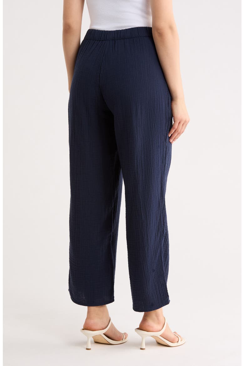 Cotton Gauze Pull-On Pants, Alternate, color, NAVY STILL