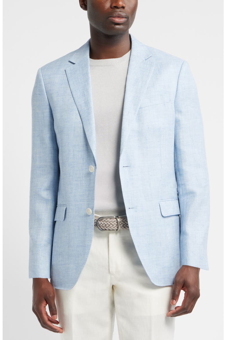 Henrik Trim Fit Light Blue Slub Linen & Wool Sport Coat, Main, color, LIGHT BLUE SILVA TEXTURE