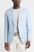 Nordstrom Henrik Trim Fit Light Blue Slub Linen & Wool Sport Coat