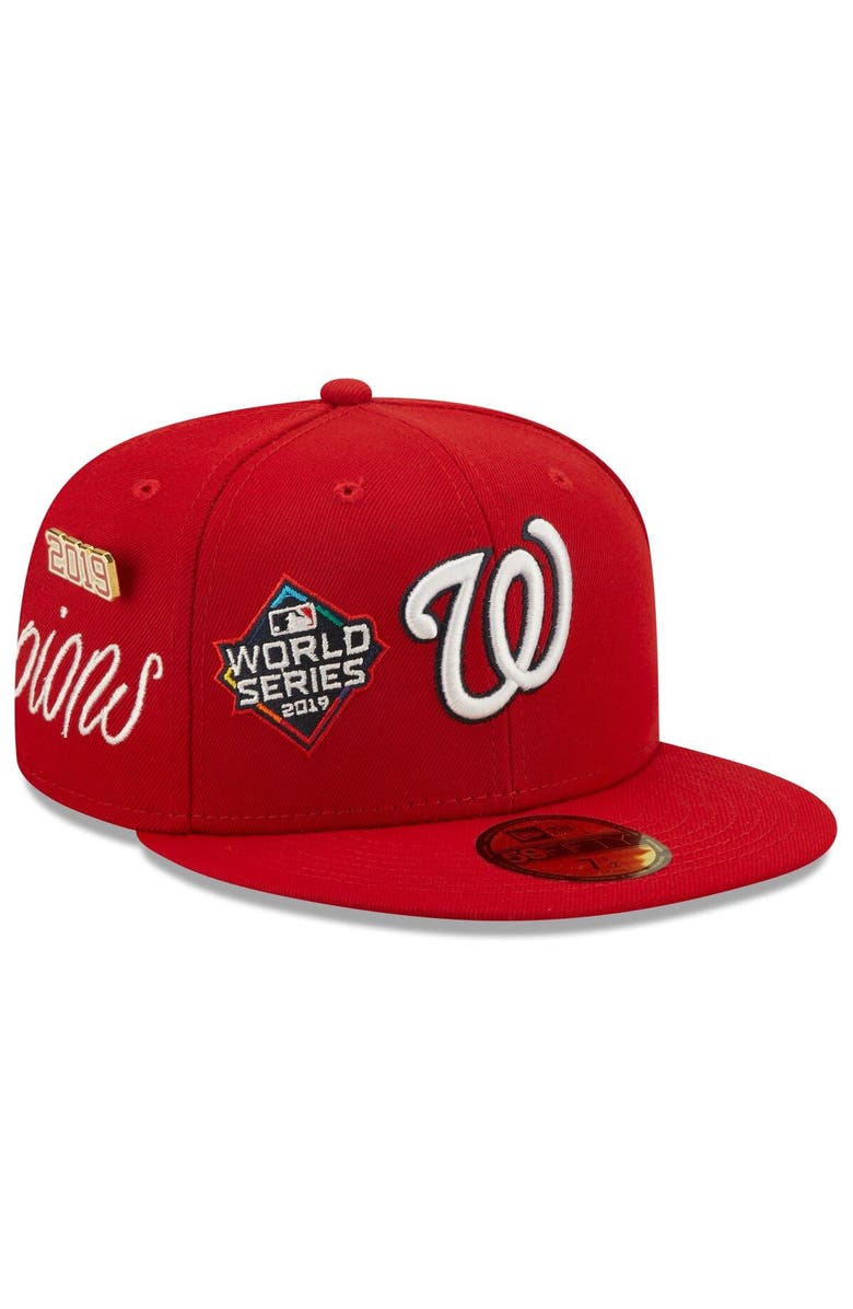 New Era Men's New Era Red Washington Nationals Historic World Series Champions 59FIFTY Fitted Hat, Main, color, 