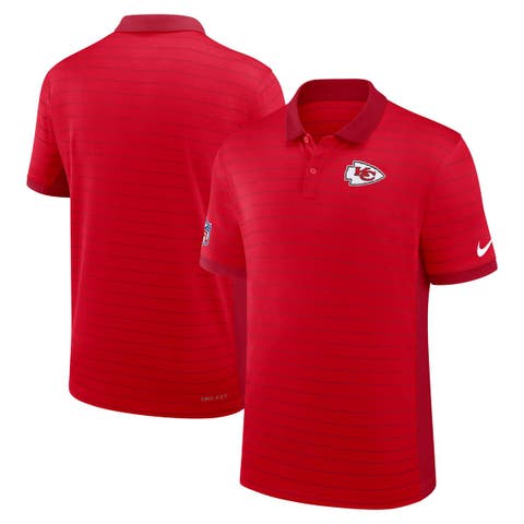Men's Nike Red Kansas City Chiefs Sideline Victory Stripe Performance Polo