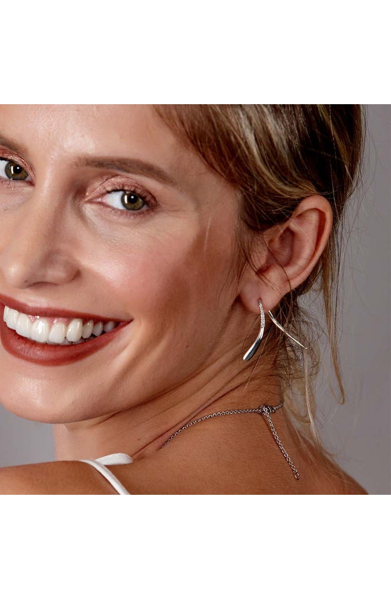 Lucy Quartermaine Sycamore Front and Back Earrings, Alternate, color, Sterling Silver