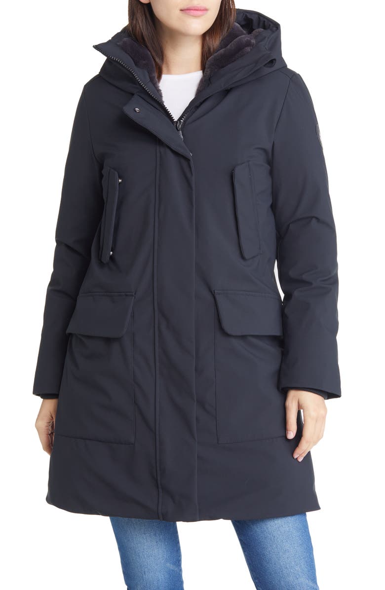 Save The Duck Shani Faux Fur Lined Waterproof Recycled Polyester Parka, Alternate, color, 