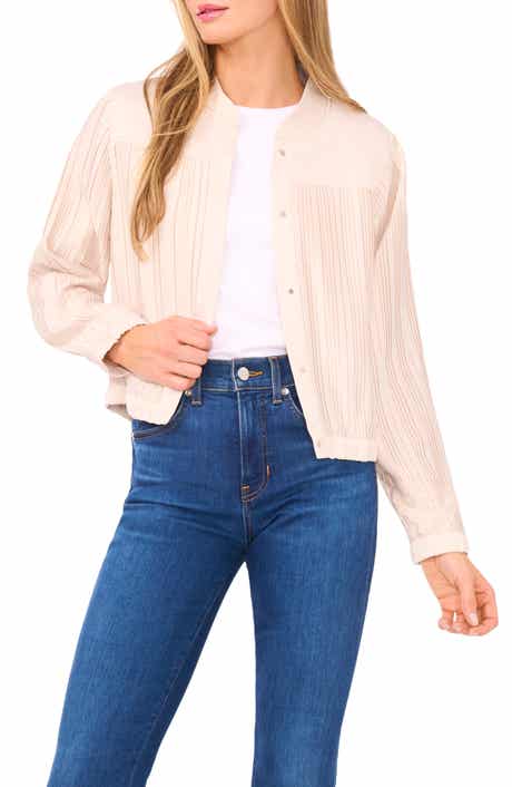 Halogen® Pleated Bomber Jacket