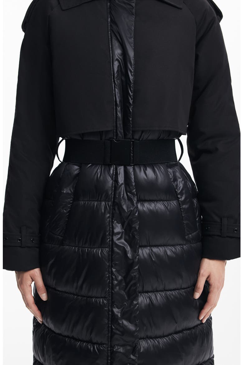 Estocolmo Layered Puffer Coat, Alternate, color, BLACK