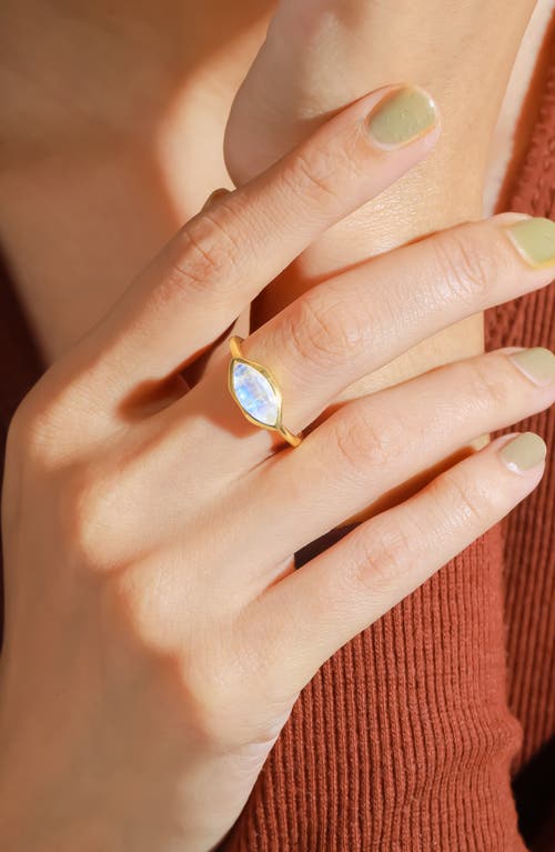 Ys Gems Marquis Stone Ring In Gold
