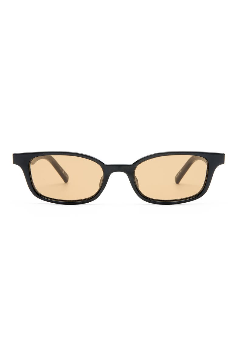 Gender Inclusive Echelon 52mm Rectangle Sunglasses, Main, color, BLACK/ YELLOW