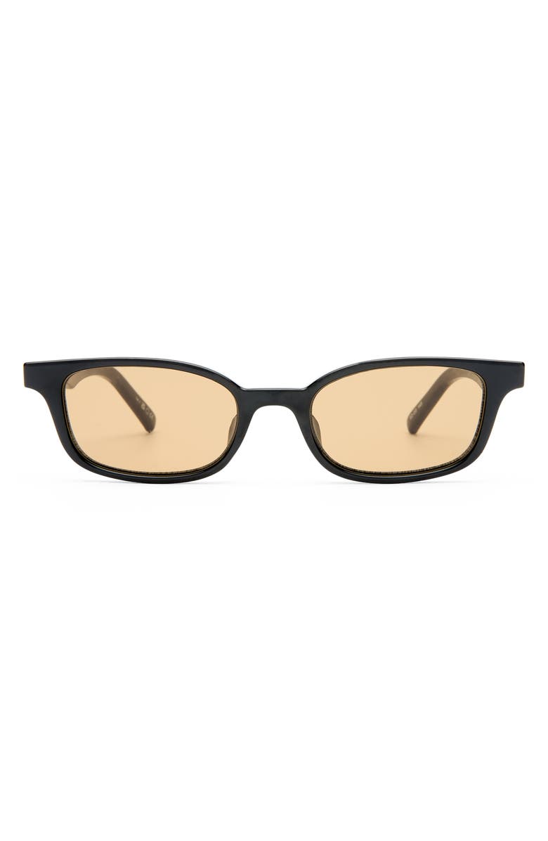 Le Specs Gender Inclusive Echelon 52mm Rectangle Sunglasses, Main, color, Black/ Yellow