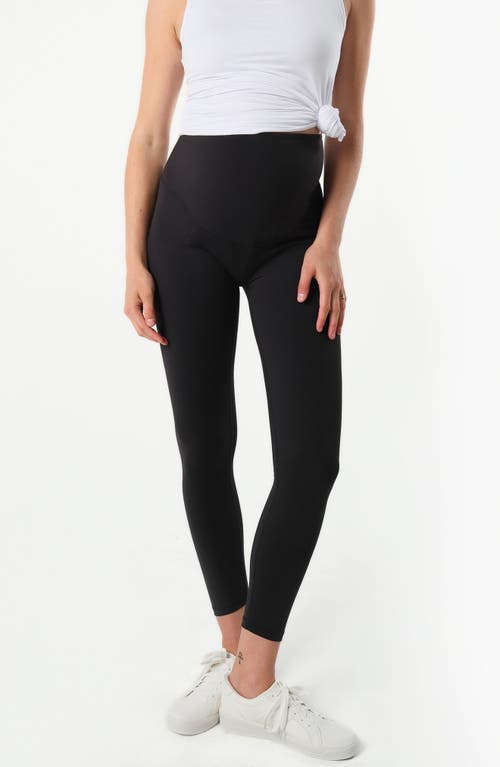 Marion Maternity Stretch Leggings With Bump-friendly Phone Pocket In Black