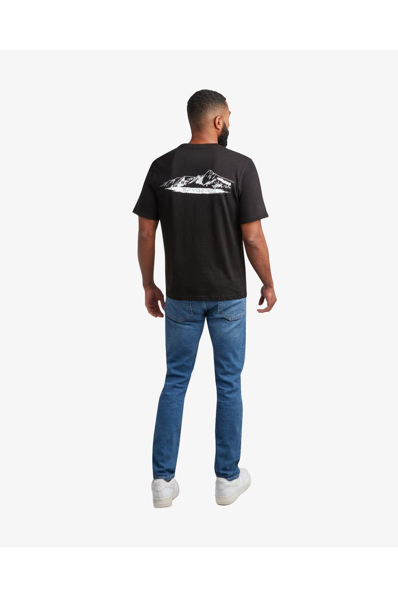 Men Short Sleeve Mountain Tee, Alternate, color, Black