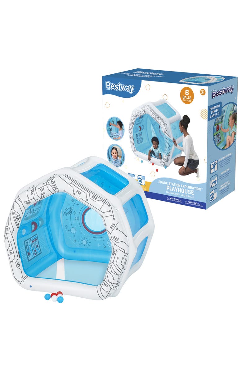 Bestway Space Station Exploration Kids Inflatable Playhouse, Alternate, color, Multicolored