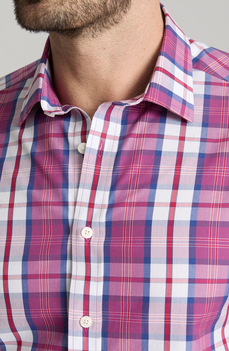 UNTUCKit Rafferty Wrinkle Free Cotton Button-Up Shirt, Alternate, color, Plum