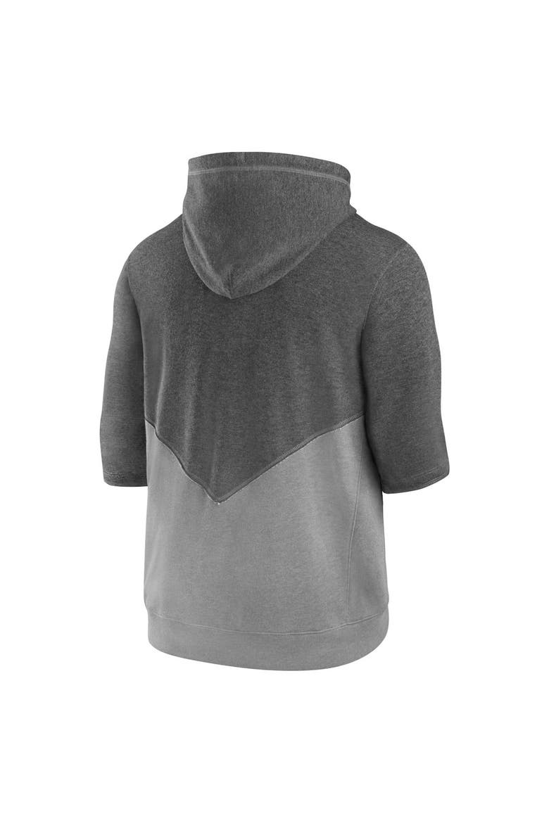 Men's Nike Heathered Charcoal/Heathered Gray Cleveland Guardians Team Modern Arch 3/4 Sleeve Pullover Hoodie, Alternate, color, Heather Charcoal