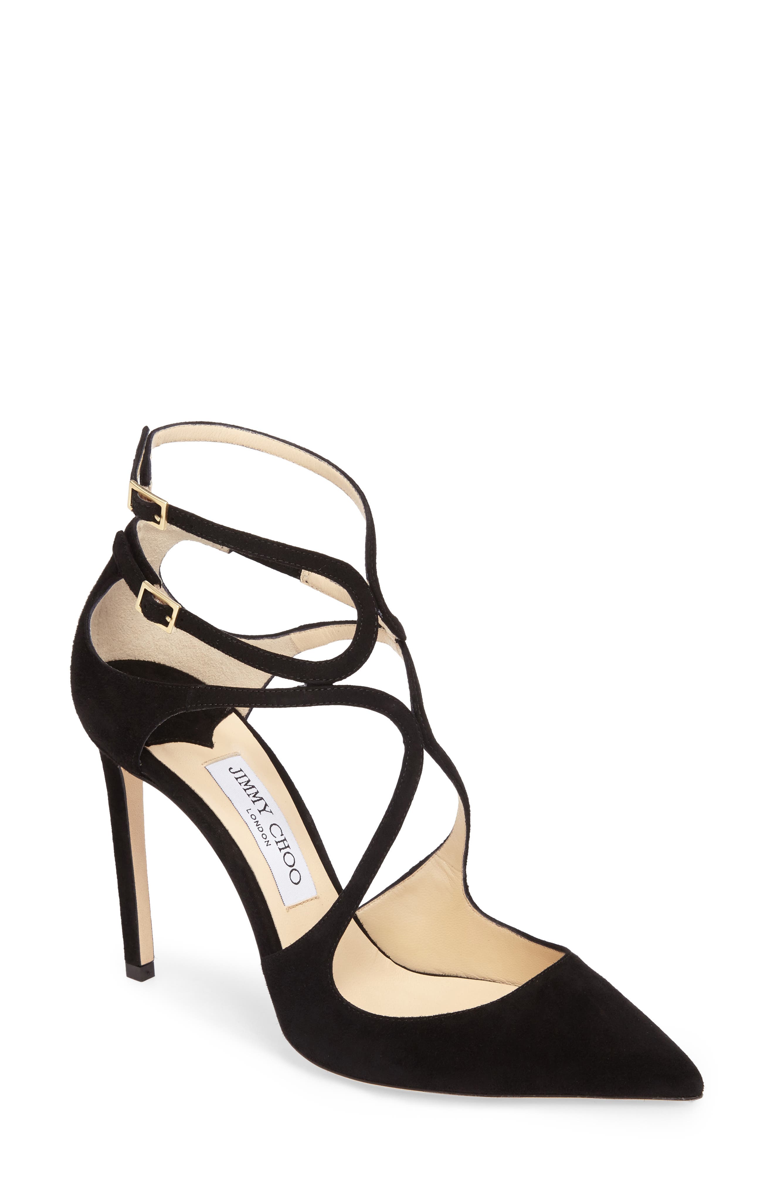 Lancer Strappy Pump, Main, color, BLACK