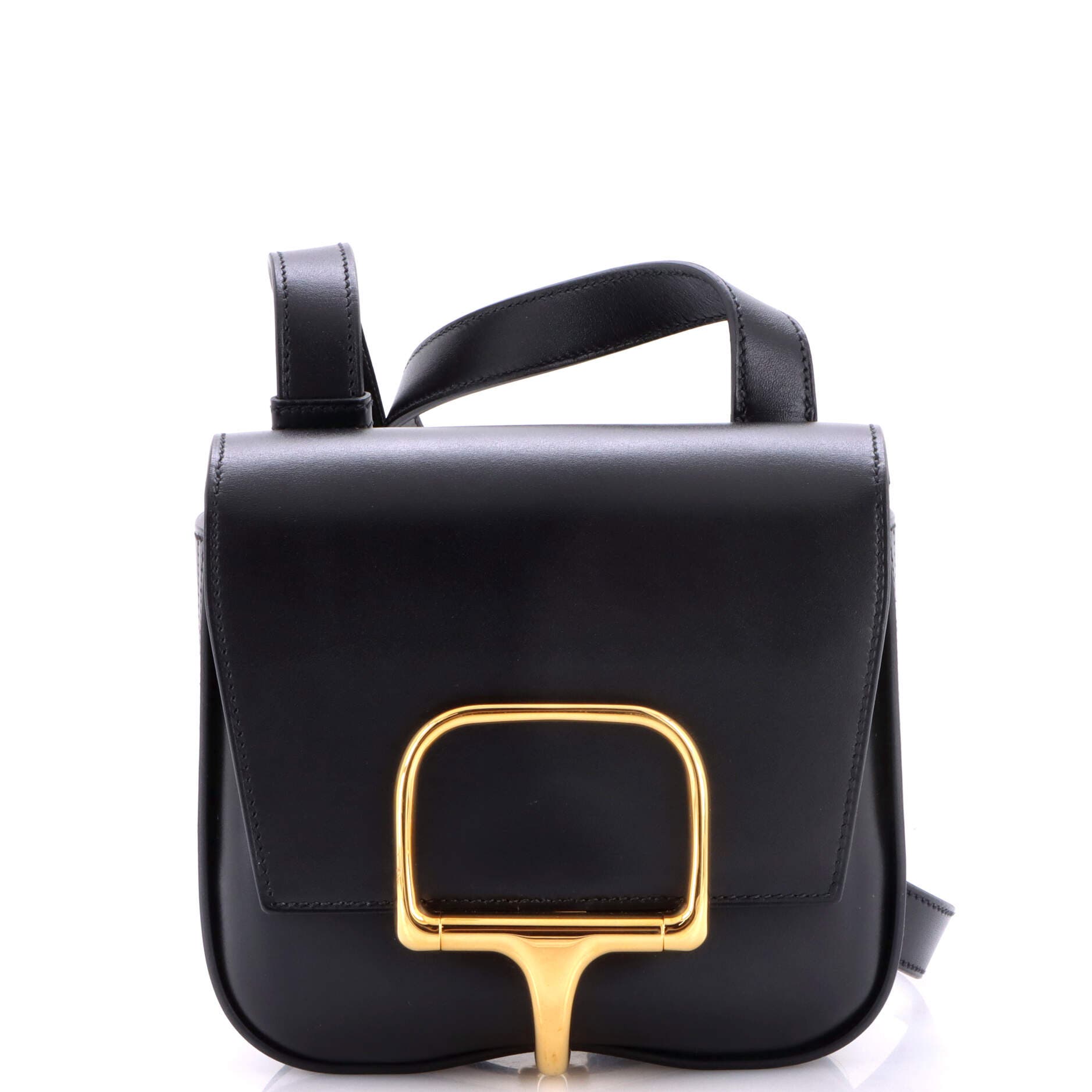 Della Cavalleria Shoulder Bag Tadelakt Mini, Main, color, Black