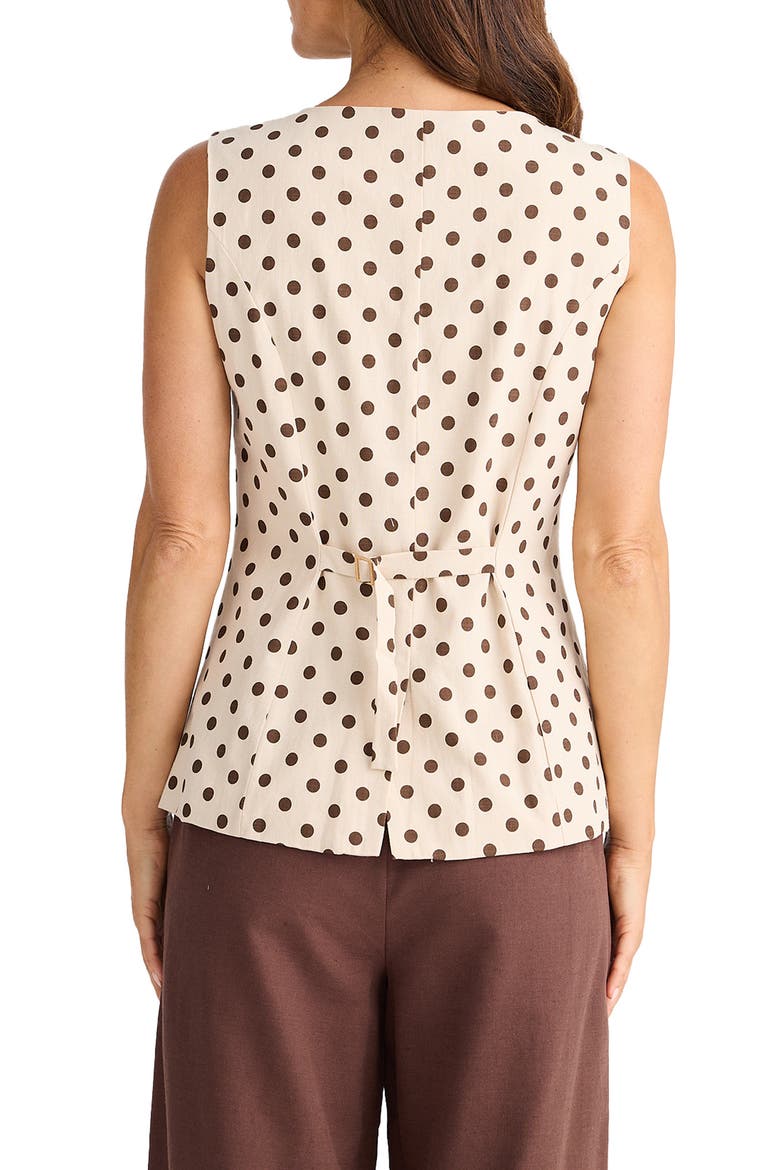 Eden Polka Dot Cotton Vest, Alternate, color, CHOCOLATE POLKA DOT