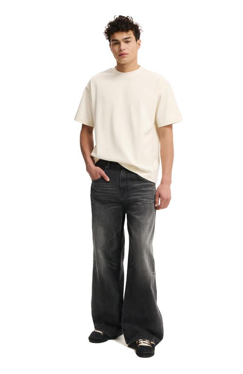 Cotton On Men's Box Fit Plain T-Shirt in Cream Puff 
