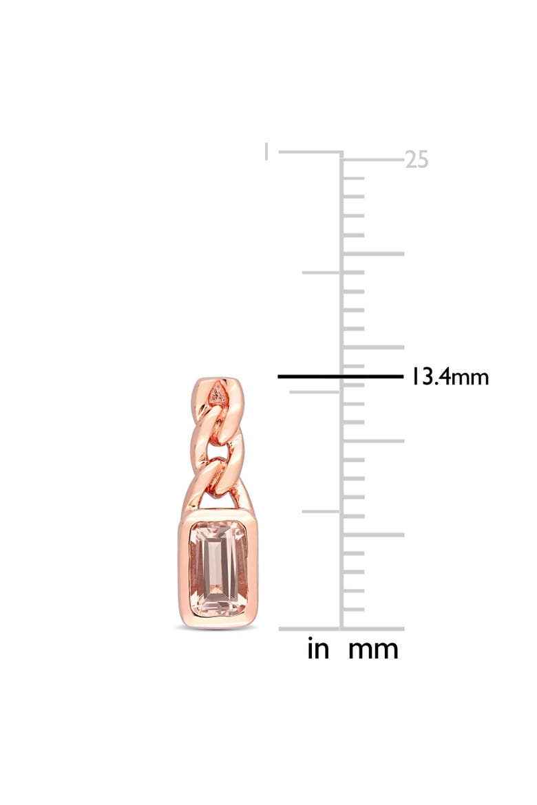 Gemstone Link Drop Earrings 10k, Alternate, color, Morganite/Rose Gold