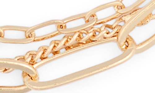 Nordstrom Rack Layered Chain Anklet In Gold