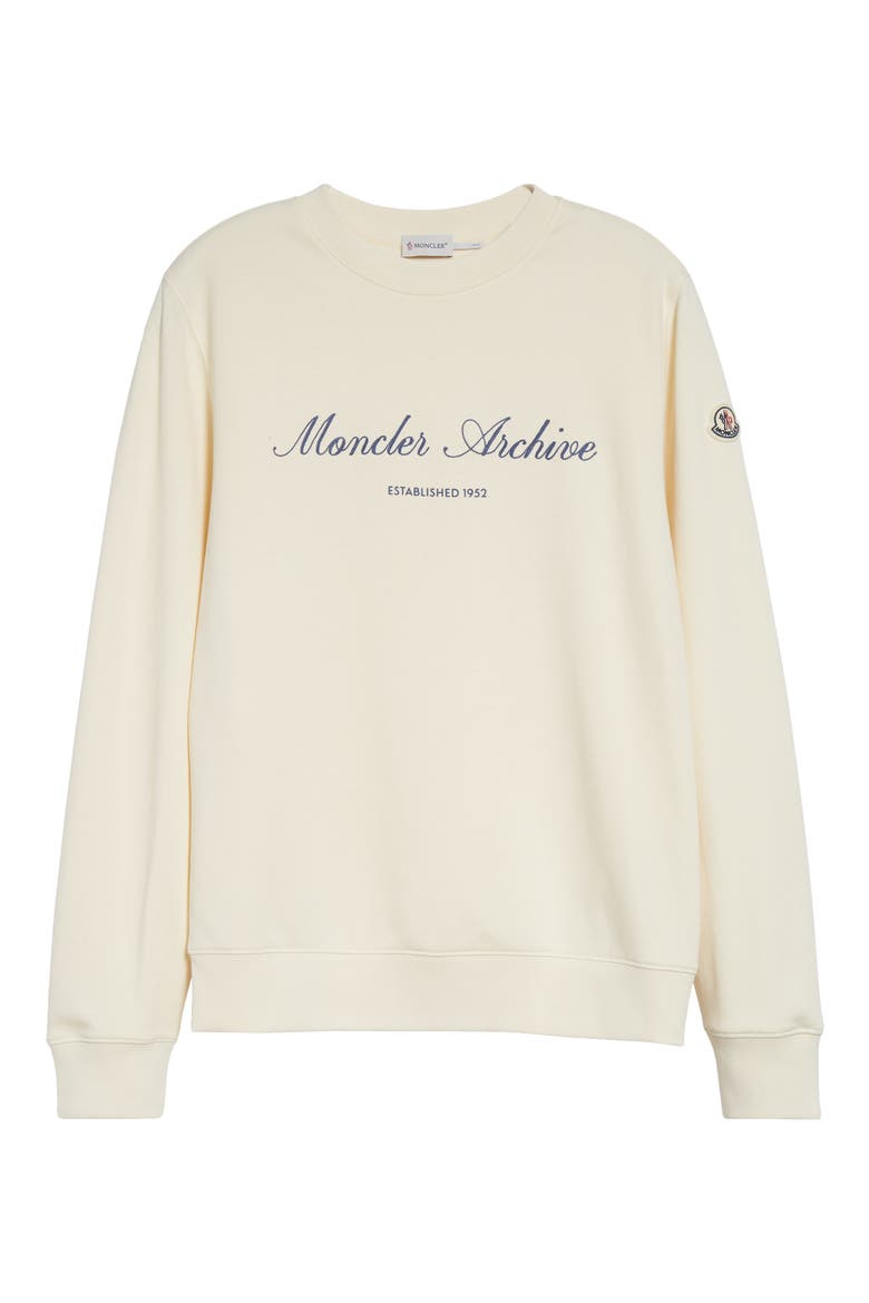 Cotton Blend Crewneck Sweatshirt, Alternate, color, IVORY