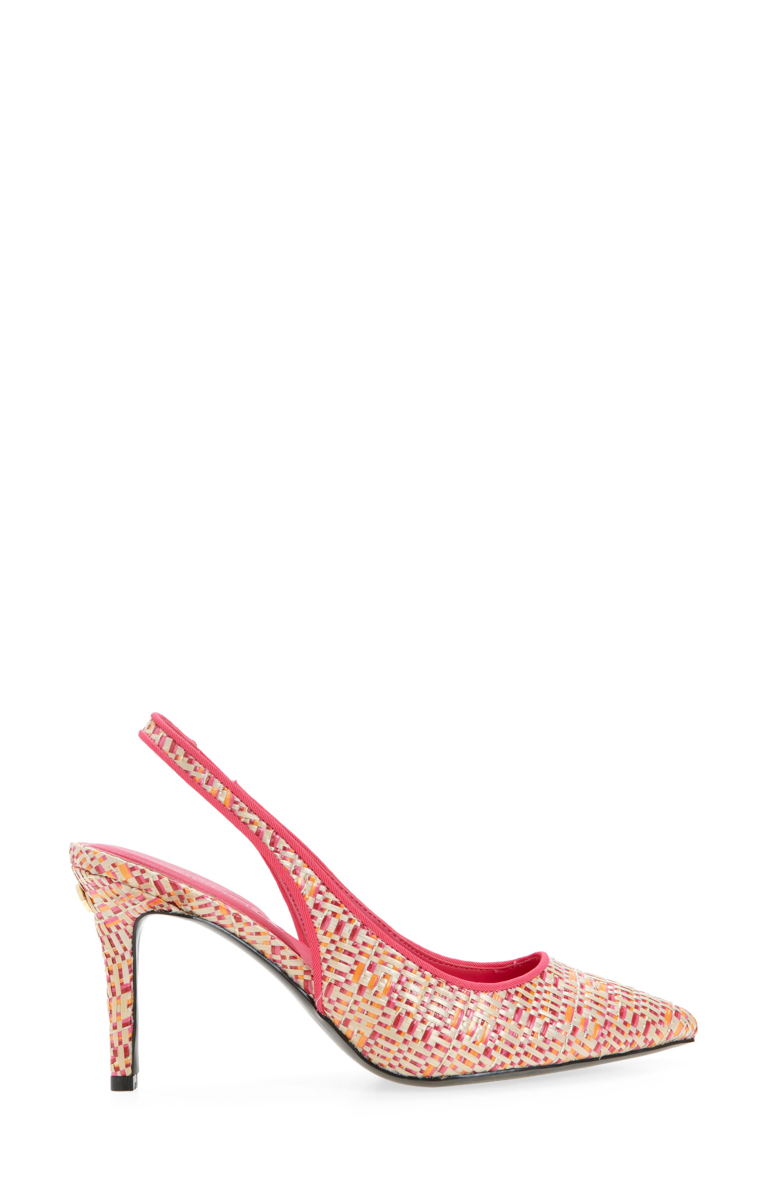 KARL LAGERFELD PARIS Rosalyn Pointed Toe Slingback Pump, Alternate, color, Teaberry