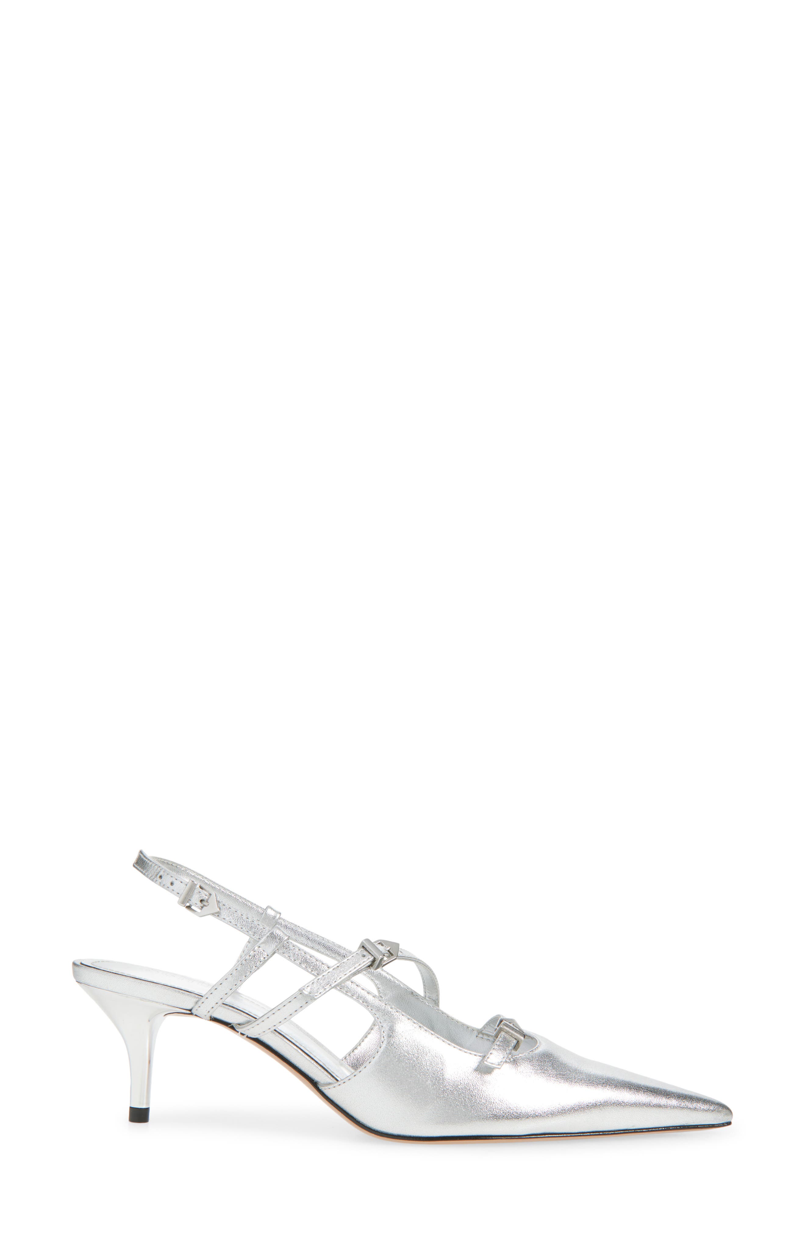 Schutz Stacy Kitten Heel Slingback Pump, Alternate, color, Carbone