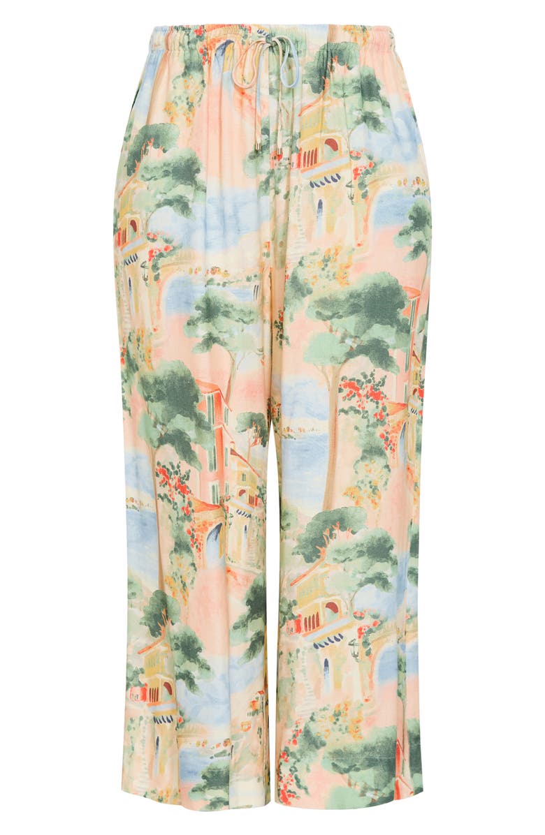 City Chic Halle Print Pants, Alternate, color, Sardinia