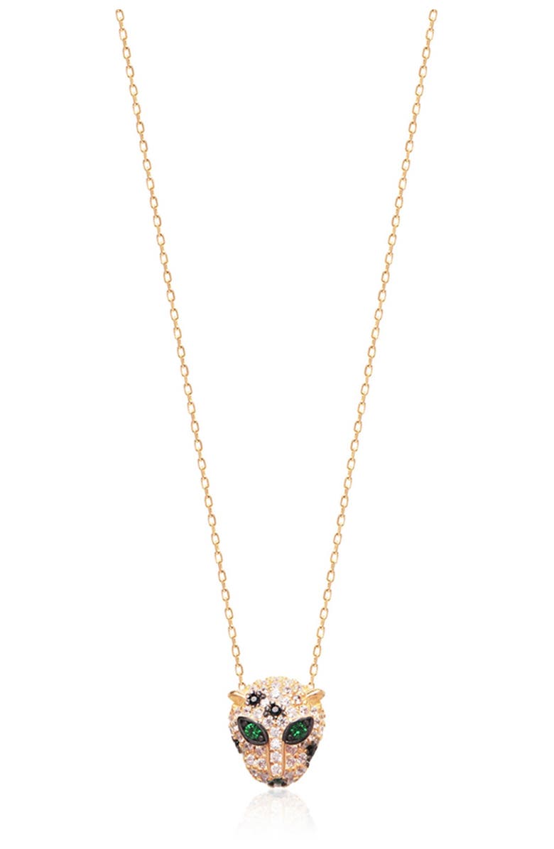 GABI RIELLE Pavé CZ Panther Pendant Necklace, Main, color, Gold